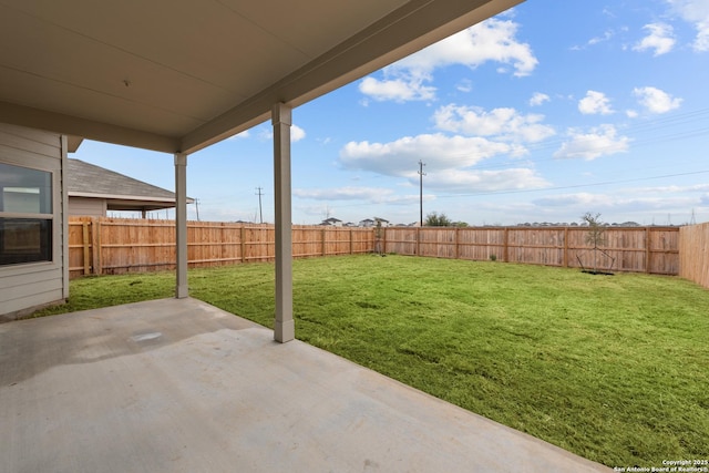8432 Roadrunner Psge, San Antonio, TX 78222 - view of yard featuring a patio and a fenced backyard