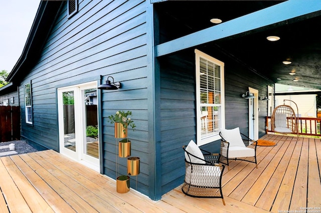 deck with french doors