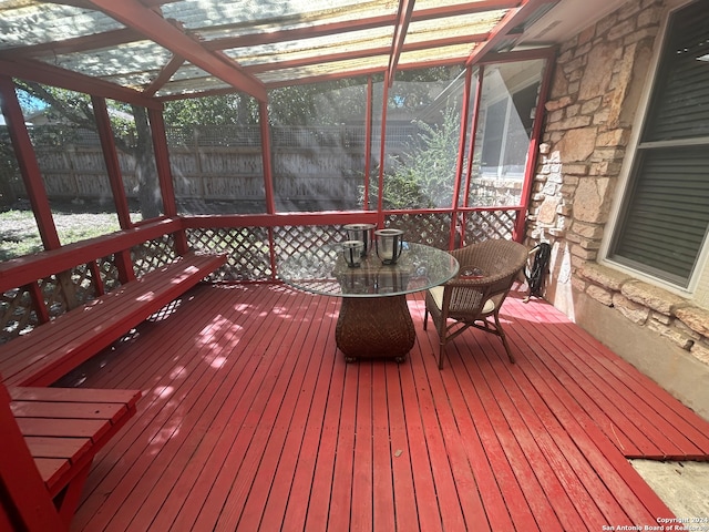 view of wooden deck