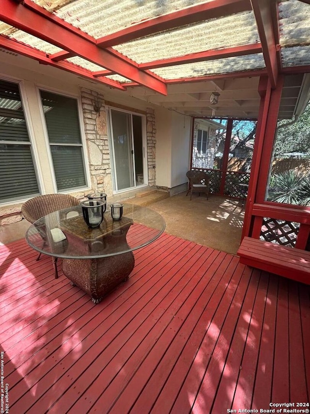 view of wooden deck