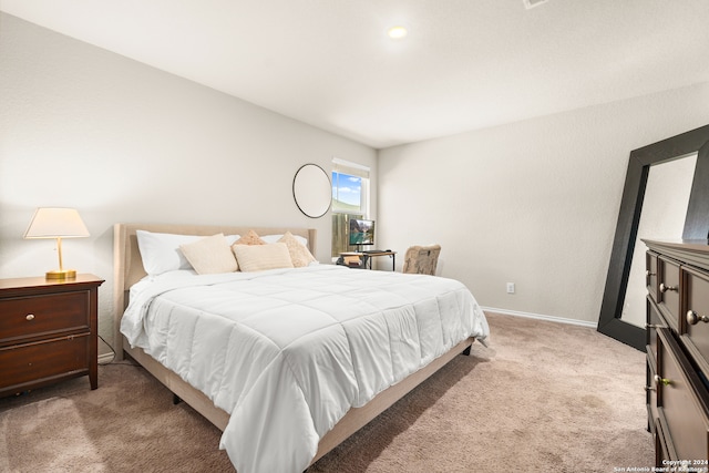 view of carpeted bedroom