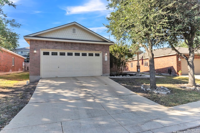 view of front facade with a garage