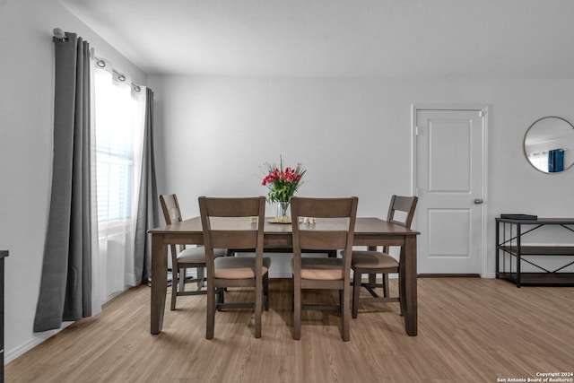 dining room featuring light wood-type flooring