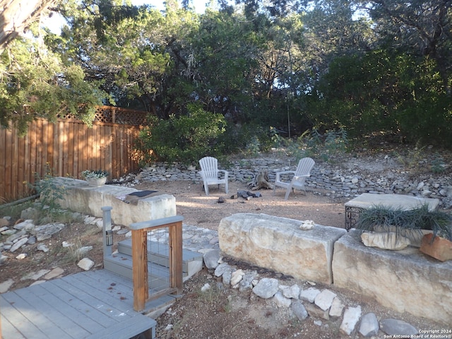 view of patio / terrace with a deck