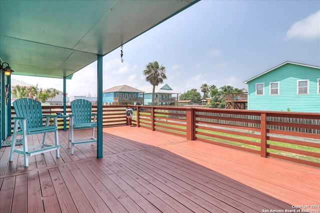 view of wooden terrace