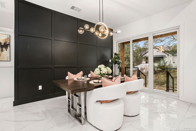 view of dining room