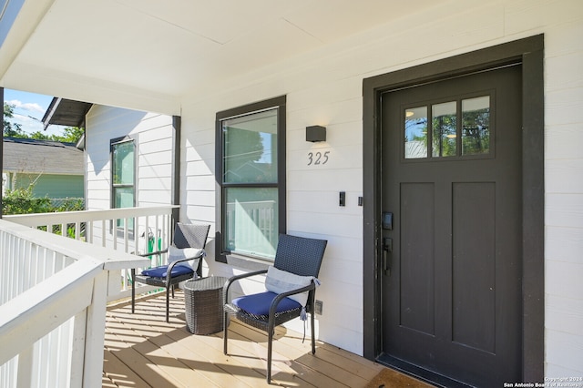 view of doorway to property