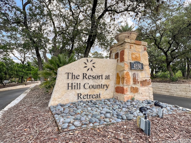 view of community sign