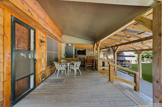 view of wooden terrace