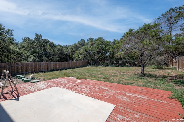 view of patio / terrace with a wooden deck