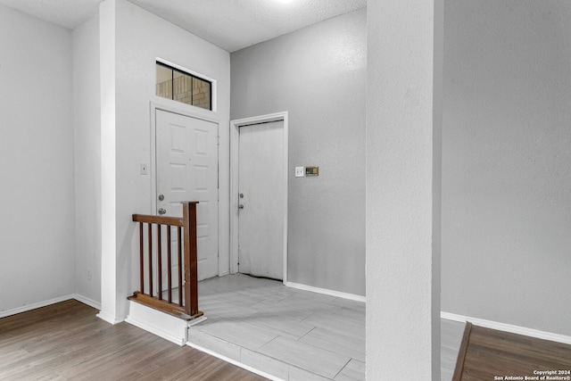 interior space with light hardwood / wood-style flooring