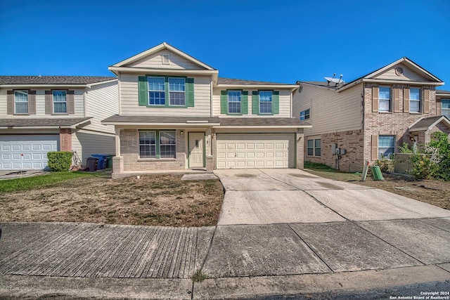 5823 Barton Holw, San Antonio, TX 78249 - traditional-style house with brick siding, driveway, and an attached garage