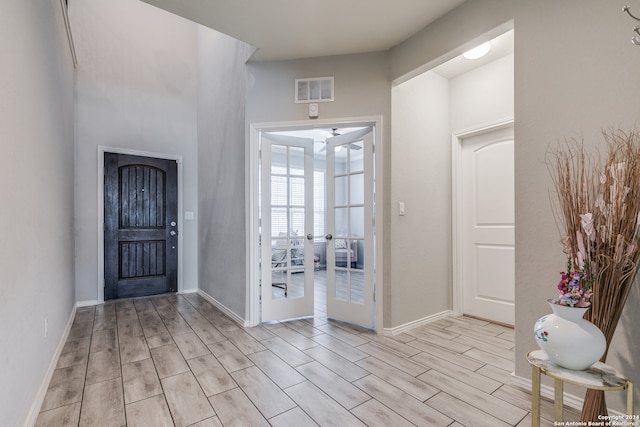 entryway featuring light wood-type flooring