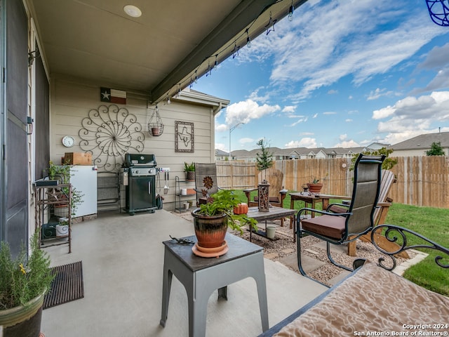 view of patio / terrace with area for grilling