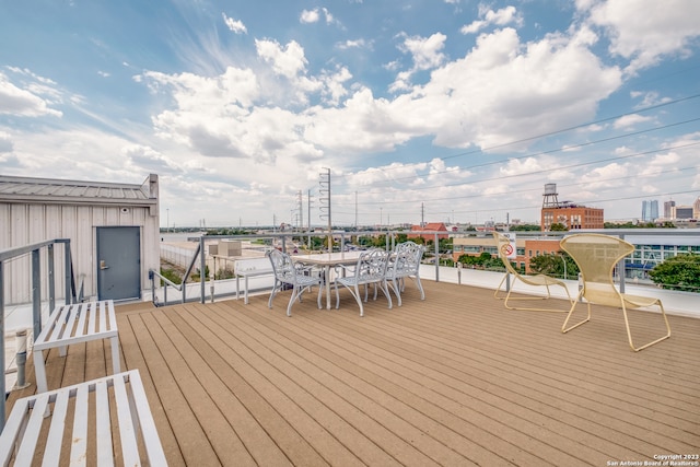 view of wooden terrace