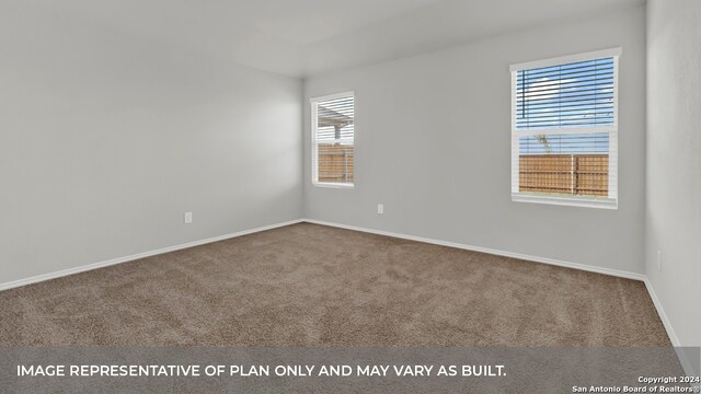 carpeted empty room featuring plenty of natural light