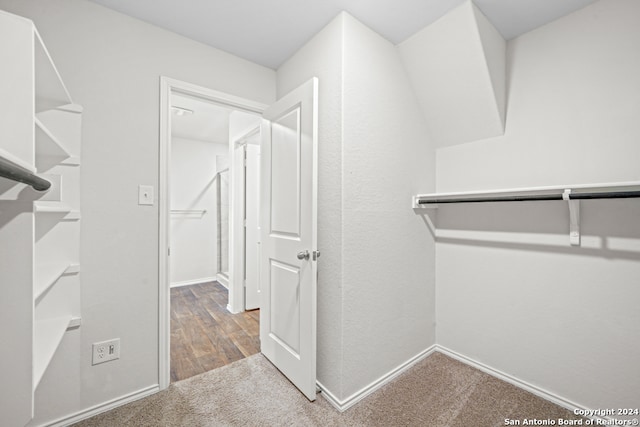 spacious closet with wood-type flooring