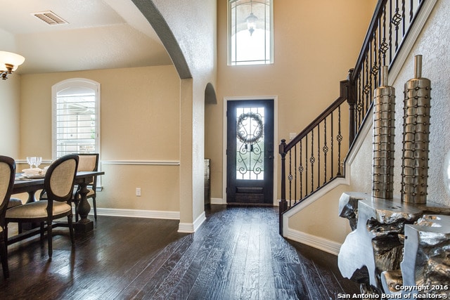 entryway featuring dark hardwood / wood-style floors