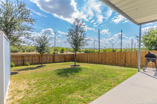 view of yard featuring a patio