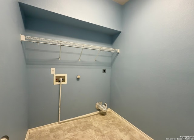 washroom with hookup for a gas dryer, hookup for an electric dryer, and washer hookup