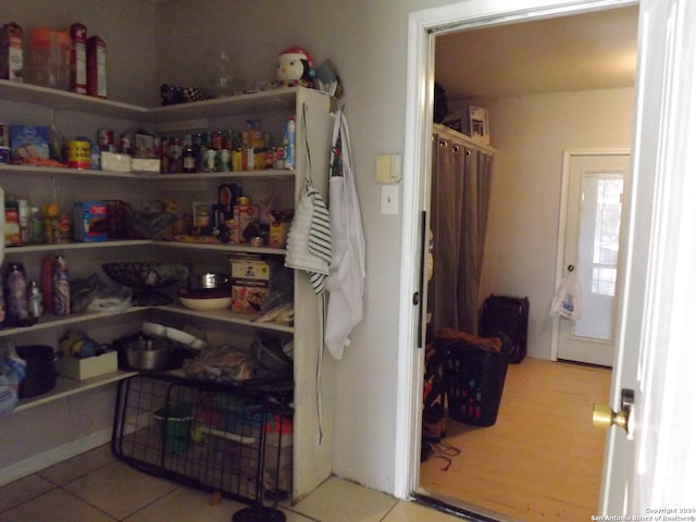 view of pantry