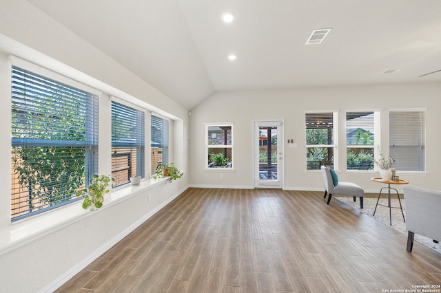 interior space with lofted ceiling