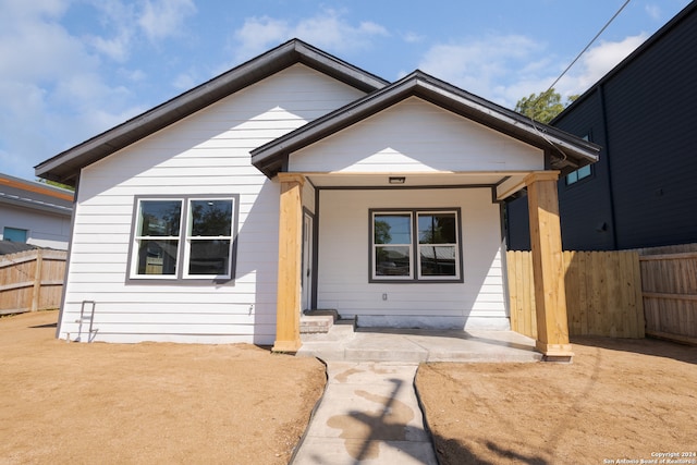 view of bungalow-style home