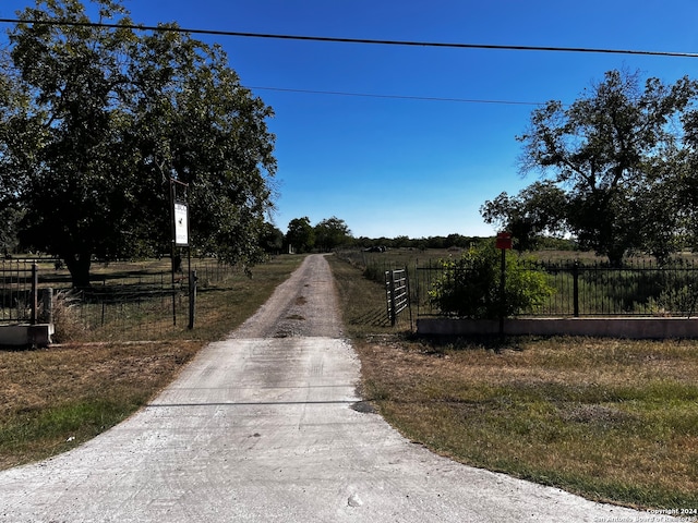 view of road featuring a rural view