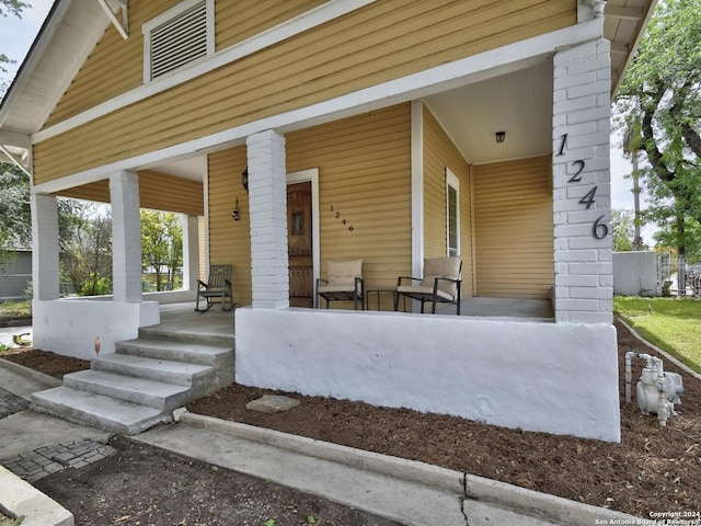 view of patio / terrace featuring a porch