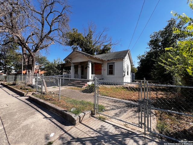 bungalow-style home with covered porch