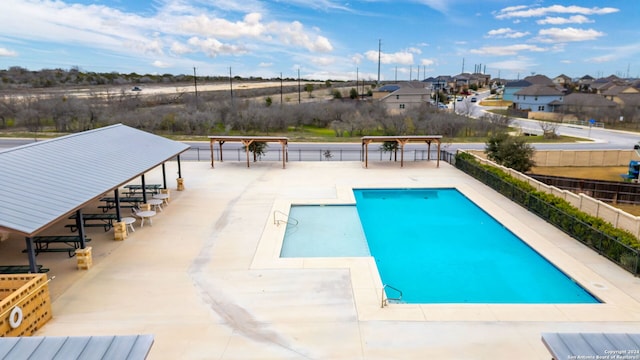 view of pool with a patio area