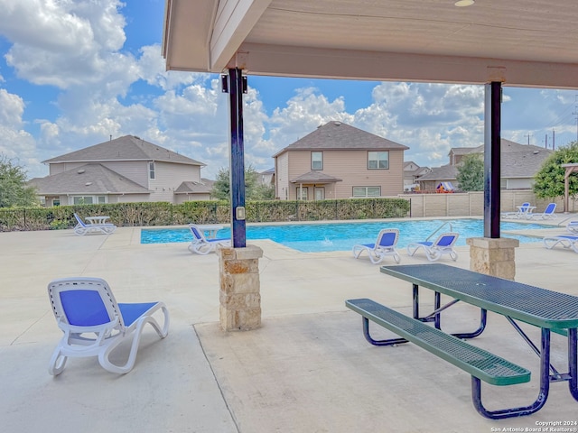 view of pool with a patio area