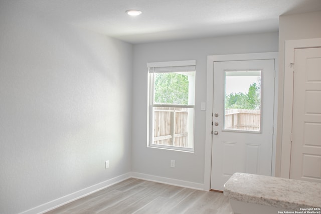 entryway featuring light hardwood / wood-style floors