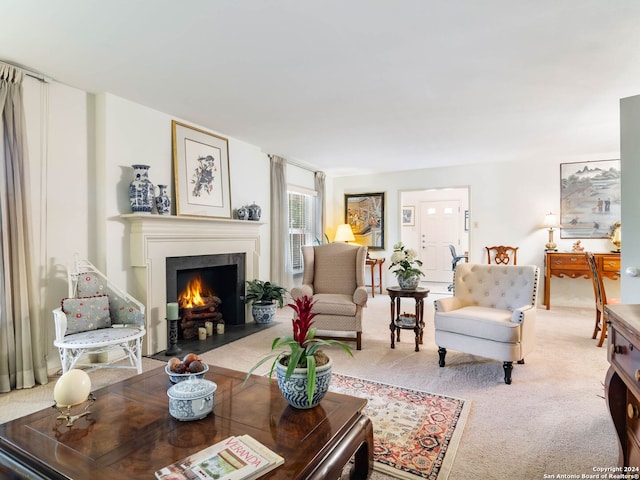 view of carpeted living room