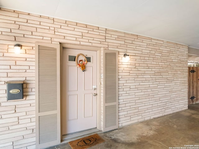 view of doorway to property