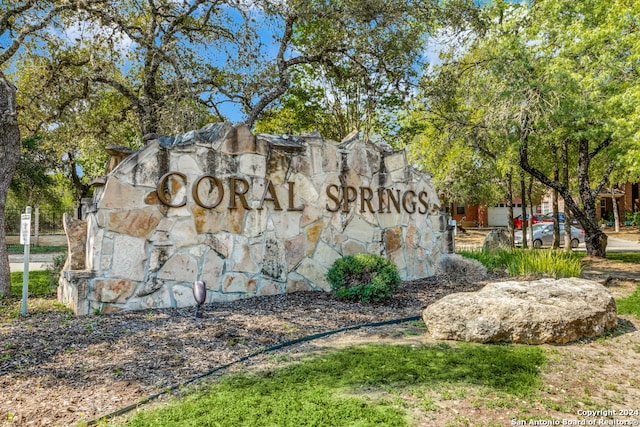 view of community sign