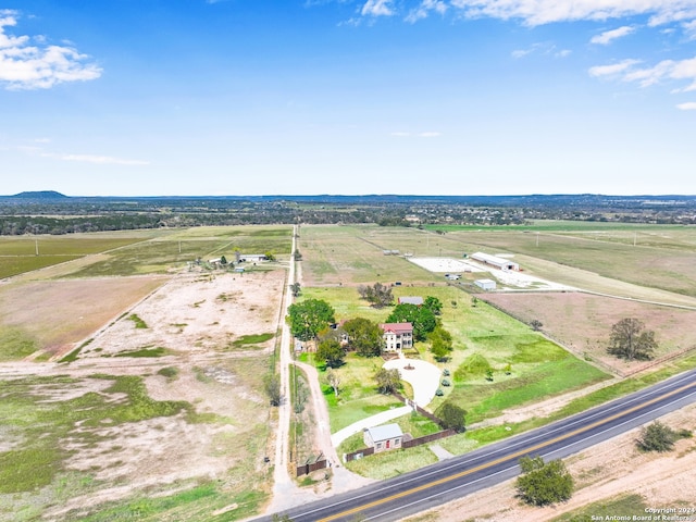 bird's eye view featuring a rural view