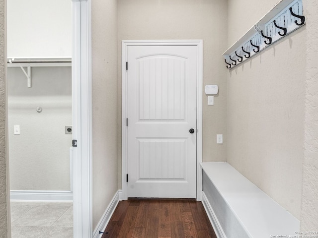 mudroom featuring hardwood / wood-style flooring