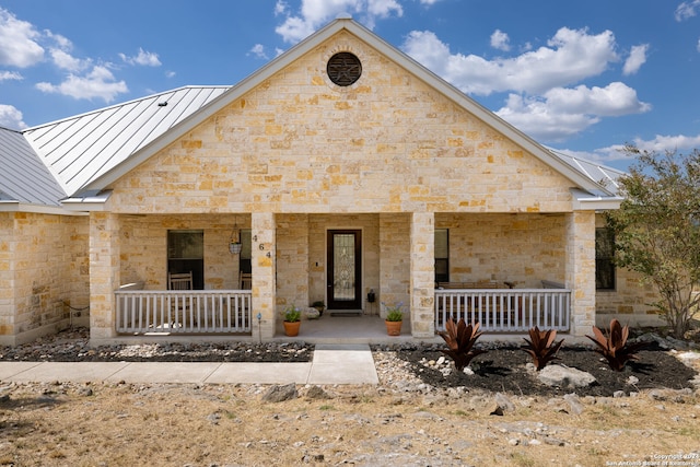 view of front of home with a porch