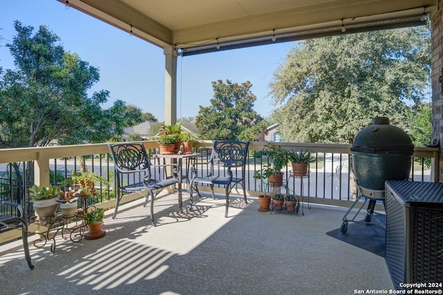 12624 Horseshoe Bay, San Antonio, TX 78253 - view of patio with grilling area and a balcony