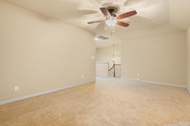 11806 Jasmine Way, San Antonio, TX 78253 - carpeted spare room with baseboards, ceiling fan, and visible vents