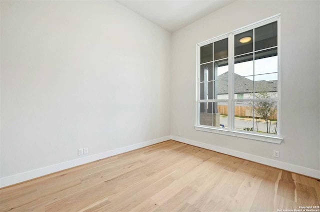 empty room featuring light wood-type flooring