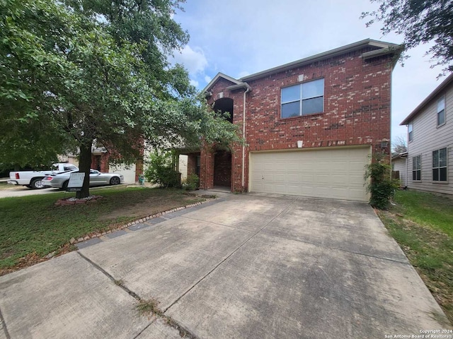 view of front property with a garage