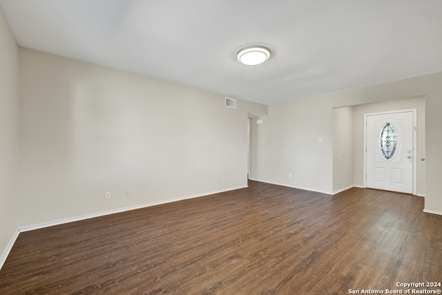 interior space featuring dark hardwood / wood-style flooring