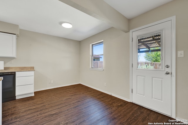 entrance foyer with dark wood-type flooring