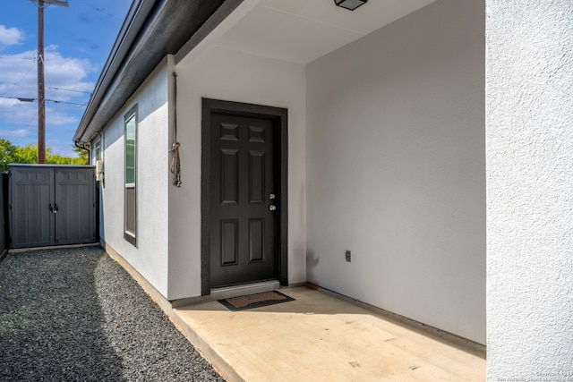 view of doorway to property