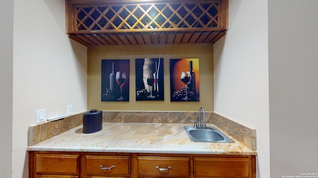 interior space featuring sink