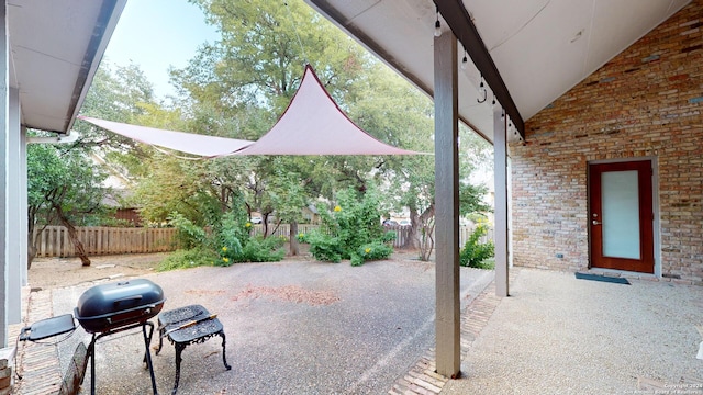 view of patio with grilling area