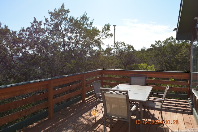 view of wooden terrace