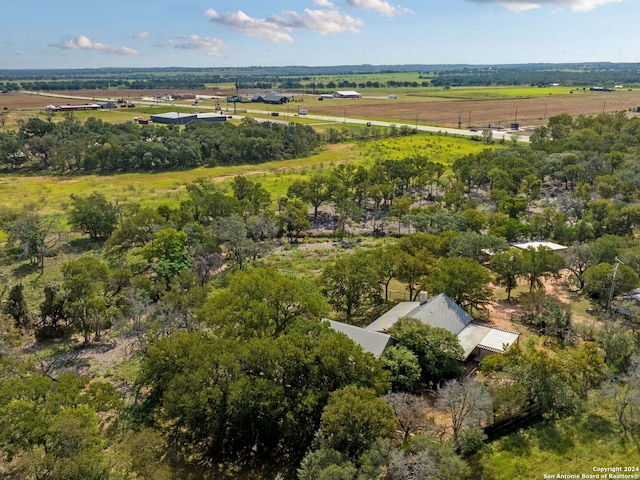 aerial view with a rural view